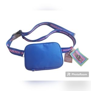 Houston White Womens Fanny Pack Crossbody Bag Trendy Blue Pink